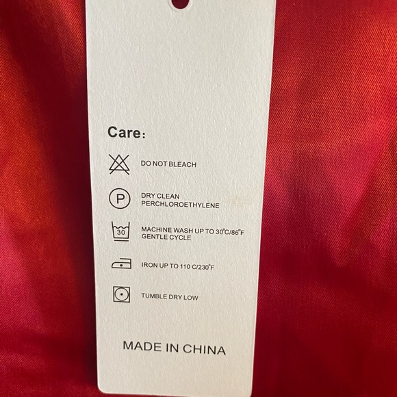 Raspberry red satin cowl neck dress - Picture 4 of 7